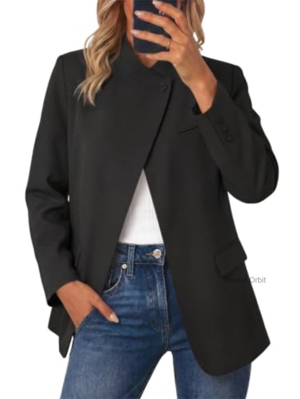 Women's Plaid Blazer Business Casual Open Front Suit Jacket